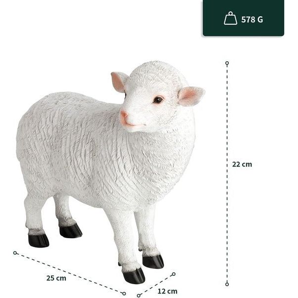 Schapendecoratiefiguur, natuurgetrouwe decoratieve tuinfiguren, groot, weerbestendig decoratief schaap voor je tuin, handbeschilderde tuinfiguren voor buiten