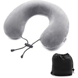 Yomisee Reiskussen, nekkussen vliegtuig en auto van traagschuim met fluweelzachte overtrek, nekkussen voor volwassenen, voor reizen, camping, kantoor en huis