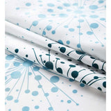 Polyester semi-transparant bedrukte raamgordijnen met dasrug, 142 x 183 cm, blowball - 2 stuks - krimpt niet en machinewasbaar