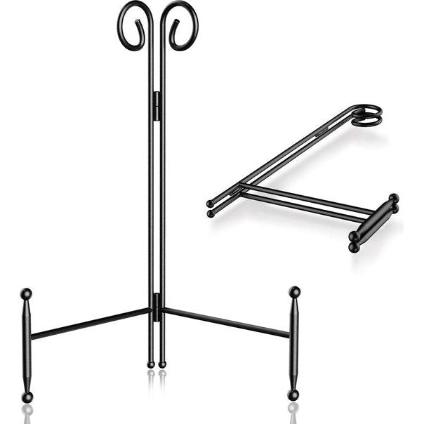 Veelzijdige displaystandaard: deze gebogen metalen standaard is perfect voor het presenteren van een verscheidenheid aan items, waaronder foto's, boeken, kleine kunstwerken, verzamelborden en nog veel meer.