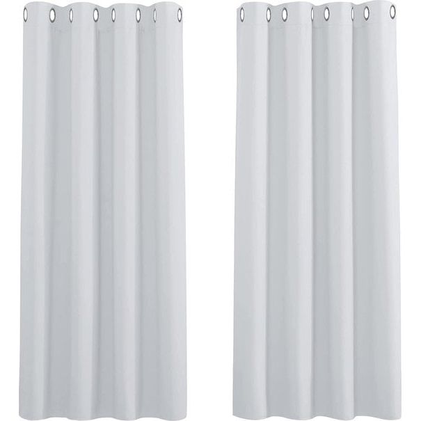 Gordijn Gordijnen Gewone geïsoleerde verduisteringsGordijn Gordijnenen, 46 x 54 inch, 2 tabletten, Wit
