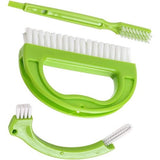 ANCLLO Grout Borstel, (3 in 1) Grout Cleaner Borstel, Tegel Gezamenlijke Scrub Borstel met Handvat, Stijve Reinigingsborstel voor al het huishouden zoals douche, badkamer, keuken, naden, vloerlijnen