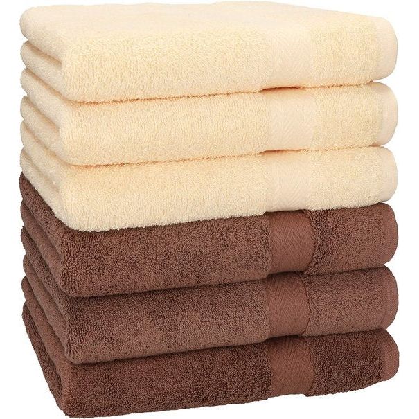 premium 100% catoen afmeting 50 cm x 100 cm beige/noot