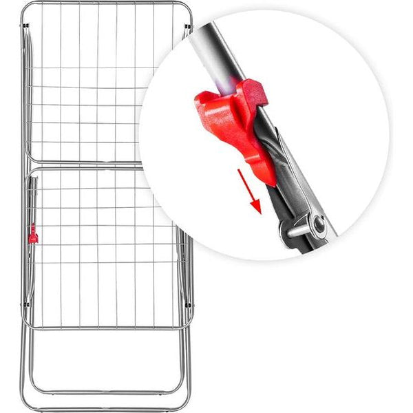 Droogrek, 180 x 55 x 101 cm - luchtstroomwasrek, wasdroger met antislipvoeten, vleugelwasdroger, kleding - Zilver