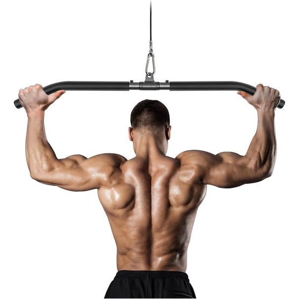 Lat pull bar biceps triceps bar, optrekstangen spiertrekstang lat pull handle trekstang voor trekoefeningen home gym training lat pull bar krachttraining fitness workout accessoires thuis
