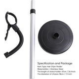 Föhnhouder, 360 graden instelbaar, roestvrij staal, handvrij, afneembare zuignap, standaard met klemhouder, 40 x 19 x 6 cm