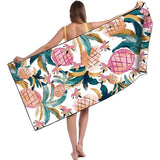 180 cm* 80 cm dubbelzijdige oversized microvezel strandlaken voor volwassenen, lichtgewicht extra grote sneldrogende zandvrije badhanddoek om te zwemmen, sport, strand, fitness-zonsondergang (dun)