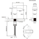 Wastafelkraan Zwart - Cecipa Waskraan Badkamer Zwart van roestvrij staal - Mengkraan Wastafel Enkele hendel Wastafelkraan Waterval - Ares H102B (kort)