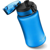 Drinkfles voor kinderen, lekvrij, met rietje of zeef, 350 ml, 500 ml, lichtgewicht Tritan waterfles, BPA-vrij, voor kleuterschool, school en school (blauw, 350 ml)