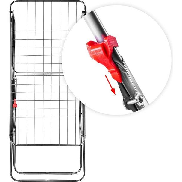 Droogrek, 180 x 55 x 101 cm - luchtstroomwasrek, wasdroger met antislipvoeten, vleugelwasdroger, kleding - Antraciet