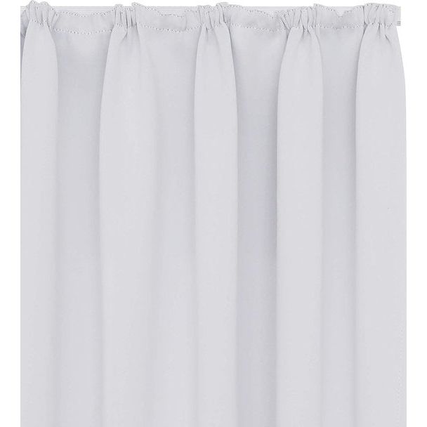 Gordijn ondoorzichtige gordijnen geluidsbescherming met plooiband thermo, 260 x 140 cm (hoogte x breedte), zilvergrijs, set van 2