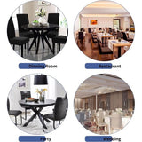 Stoelhoezen voor eetkamerstoelen, eetkamerstoelen, set van 6, stretch, eetkamerstoelhoezen, spandex, afneembaar, wasbaar, voor keuken, hotel, eetkamer (marineblauw)