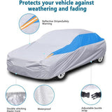 Car Cover Full Car Cover Outdoor Waterproof UV Protection Breathable Dustproof Rain Scratch Snow Outdoor (Silver, 510 x 195 x 175 cm)
