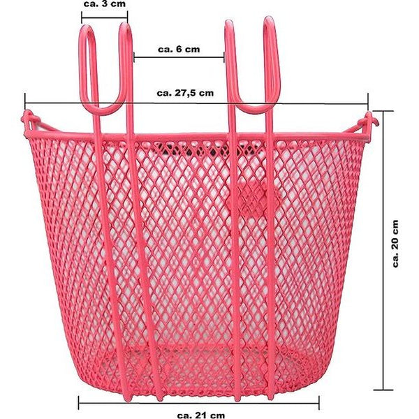 Trendy fietsmanden voor kinderen, fijn mesh net in 4 kleuren, voorwiel fietsmanden voor kinderen