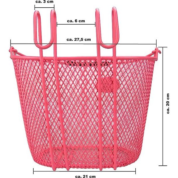 Trendy fietsmanden voor kinderen, fijn mesh net in 4 kleuren, voorwiel fietsmanden voor kinderen