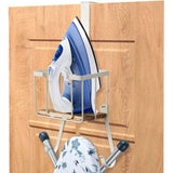 Strijkplankhouder Strijkplank Wandmontage met grote opbergmand - Strijkijzer en strijkplankhouder voor wasruimte - Houdt strijkijzer, plank, spuitfles vast