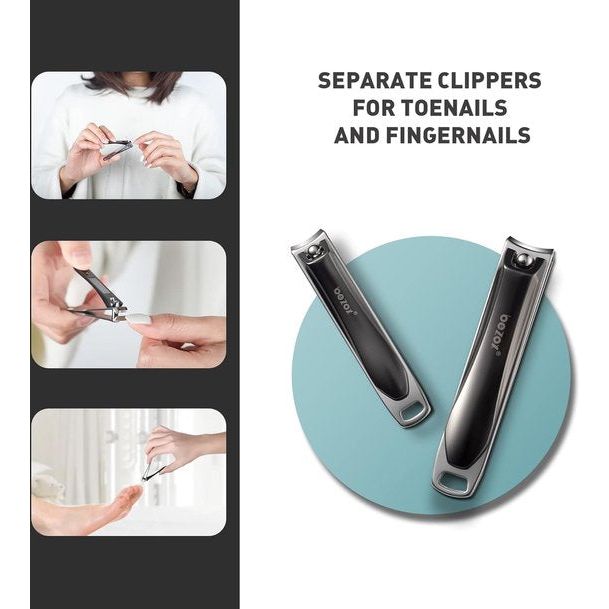 2 stuks nagelknipperset voor vingernagels en teennagels, nagelclipper vingernagelknipper (dermatologen ontwikkeld), geschikt voor elk nageltype