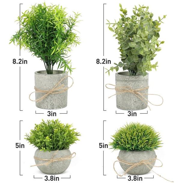 ALANGDUO Kunstplanten in glazen pot, kunstplant, kunstmatige vetplant, kamerplant, decoratieve woonkamer, kleine kunstplant voor bruiloft, kantoor, thuis, woonkamer, badkamer, 4 stuks ALANGDUO Kunstplanten in glazen pot, kunstplant, kunstmatige vetplant, kamerplant, decoratieve woonkamer, kleine kunstplant voor bruiloft, kantoor, thuis, woonkamer, badkamer, 4 stuks