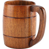 Houten beker, drinkbeker bierpul houten bierpul natuurlijke houten bierpul retro grote capaciteit theewater klassieke houten beker met handvat