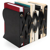 Verstelbare Stabiele Boekensteunen Metaal Zwart - Uitschuifbaar tot 41 cm - Antislip Boekensteun Zwart voor Boeken & CD's - Houder voor Mappen, Planken, Kantoor, Bibliotheek, Thuis en School