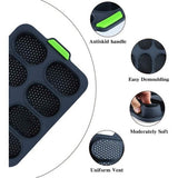 Baguette Baguette Bakplaat, broodbakvormen, baguetteplaat, bakken van baguettebrood, lang brood, Hot Dog met 2 isolatiehandclips + oliepenseel (grijs, baguette)