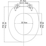 WOLTU - Premium wc-bril toiletbril met softclose - MDF houten kern, softclose-scharnier, antibacterieel, design decoratie - Zonsondergang