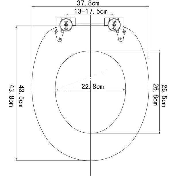 WOLTU - Premium wc-bril toiletbril met softclose - MDF houten kern, softclose-scharnier, antibacterieel, design decoratie - Zonsondergang