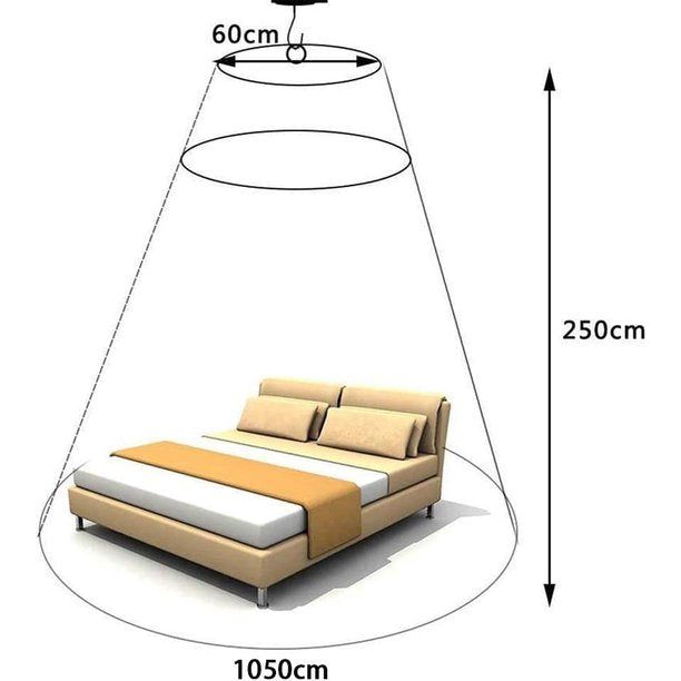 Klamboe bed, groot muggennet, muggennet, dubbel bed, muggennet voor kinderbed, bedhemel, incl. montagemateriaal, wit muggennet voor op reis en thuis