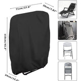 Beschermhoes voor klapstoelen, 2 stuks, afdekking voor tuinstoelen, winddicht, anti-uv, stofdicht, voor tuinmeubelen, klapstoel, tuinmeubelen beschermhoes