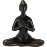 Yoga figuur vrouw meditatie decoratief figuur deco pilates yoga dame yogabiguur yogasculptuur dame meditatie beeld ornament mensenfiguur decoratief element motief om te versieren cadeau-idee keramisch figuur cadeau