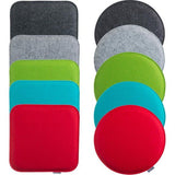 Zitkussen, vilt, rond, stoelkussen, zitkussen, gewatteerd, 35 cm, 6-delige voordeelverpakking, lichtgrijs Zitkussen, vilt, rond, stoelkussen, zitkussen, gewatteerd, 35 cm, 6-delige voordeelverpakking, lichtgrijs