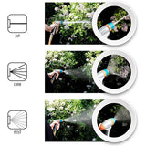 Verstelbaar spuitpistool met 3 sproeiers, tuinspuit, metalen tuinsproeier. Verstelbare handdouche voor tuin, autowassen en thuis, schokbestendig en lichtgewicht, praktische douche