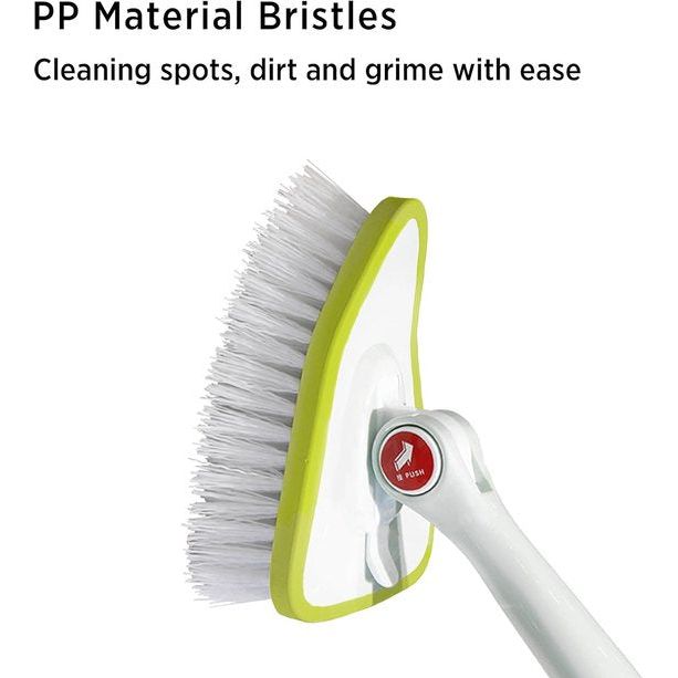 Reinigingsborstel,1 x 46 inch metalen handvat en 2 x vloerschrobbers en 2 x schuursponsjes