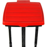 Prullenbak blauw + rood