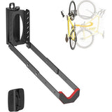 Verstelbare ruimtebesparende fietswandhouder, eenvoudig optillen ontwerp met inklapbare arm en zwenkfunctie