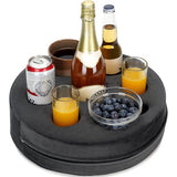 Bankbekerhouder, uitneembare en wasbare fluwelen cup-cosy-kussen met koffiekophouder voor thuis, auto, badkamer, park, reizen, binnen en buiten, grijs