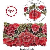 3 m bloemenkant lint, 10,5 cm roze jacquard band borduurwerk polyester kanten linten decoratieve stikboord voor trouwjurk bekleding gordijn kleding