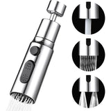 Tap Aerator, 3 Modes Kitchen Bathroom Tap Bubbler Filter with 2 (M22 and F24) Adapters, 360 Degree Swivel Multifunctional Water Saving for Kitchen/Bathroom Tap (Silver)