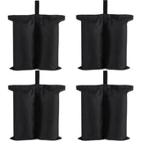 Gewichtszak, beengewichten voor pop-up tent, paviljoenverzwaring, paviljoenverzwarer, verzwaring voor paviljoen, terrasparaplu (4 large, zwart)
