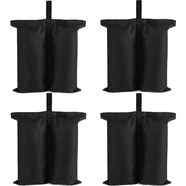 Gewichtszak, beengewichten voor pop-up tent, paviljoenverzwaring, paviljoenverzwarer, verzwaring voor paviljoen, terrasparaplu (4 large, zwart)