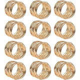 Servetringen, 12 stuks, goud, metalen mazen, servetringen, set, 4,2 x 3,6 cm, servettenhouder, napkin ring voor decoratie, bruiloft, voor tafel (12 stuks)