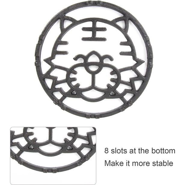 Support gasfornuis - gaskookplaat standaard universeel antislip gietijzeren opzetstuk pannendrager gasring verloopstuk voor gaskookplaten, kookpannetjes, melkkannetjes, soeppannetjes, 20,8 x