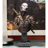 Hars Undead Japanse Samurai Zombie Buste Standbeeld Sculptuur Ornament Figuur Craft voor Thuis Woonkamer Veranda Decoratie Bureau T Gift