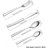 Bestekset, 24-delig, roestvrij staal, zilverkleurig, inclusief messen, vorken, lepels en thee-/koffielepeltjes, voor 6 personen, hoogglanzend gepolijst, vaatwasmachinebestendig