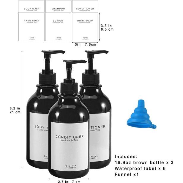 Shampoo- en conditionerdispenser voor douchewand, douchezeepdispenser 3 kamers - geen boor, navulbaar voor shampoo, lotion, olie, douchezeep, handzeep en bordenzeep (3 flessen zwart)