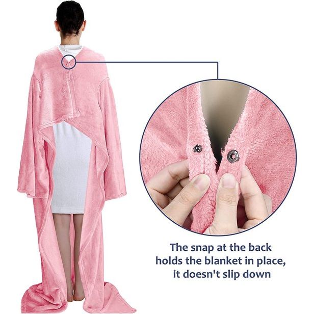 Catalonia Classy Draagbare deken met mouwen, cadeau voor volwassenen vrouwen mannen, extra zachte warme knuffelige micro-pluche lichte fleece knuffelige lichaamsdeken, tv-wrap sprei deken met tas