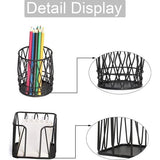 Bureau-organizer, 5-in-1 kantoororganizer in zwart met brievenbakje, pennenhouder, documentorganizer voor kantoor, school en thuis