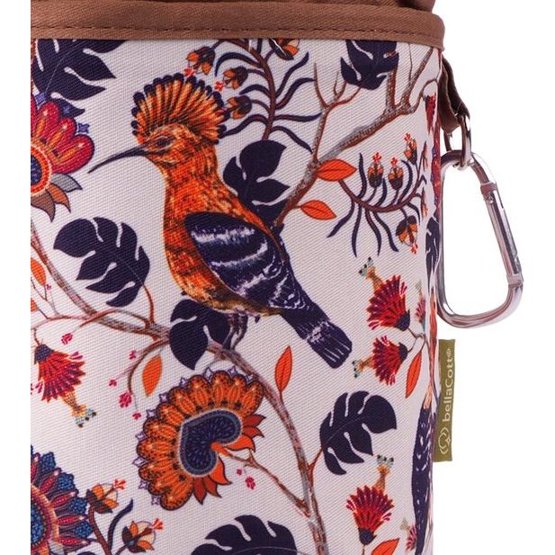 Birds Draagtas van katoen met 2 sterke karabijnhaken, trekkoordsluiting en metalen stop voor het opbergen van wasknijpers