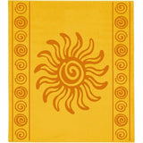 Strandhanddoek, 100% katoen, in verschillende maten en kleuren, geel (zonnegeel), 180 x 200 cm