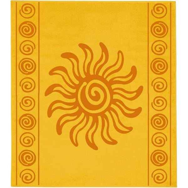 Strandhanddoek, 100% katoen, in verschillende maten en kleuren, geel (zonnegeel), 180 x 200 cm